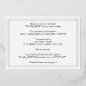 29e verjaardag — Art Deco Style "29" en naam Folie Uitnodiging (Achterkant)