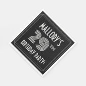 29e verjaardag: Art Deco Style + aangepaste naam Servet (Hoek)