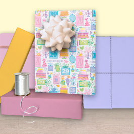 29e verjaardag Cadeaus van de pastroze roze rok Inpakpapier Vel