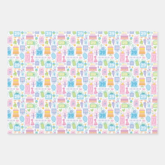 29e verjaardag Cadeaus van de pastroze roze rok Inpakpapier Vel (Voorkant 2)