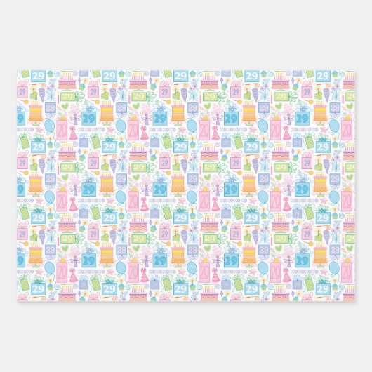 29e verjaardag Cadeaus van de pastroze roze rok Inpakpapier Vel (Voorkant)