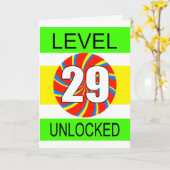 29e verjaardag Computer Gamer Kaart (Gele Bloem)