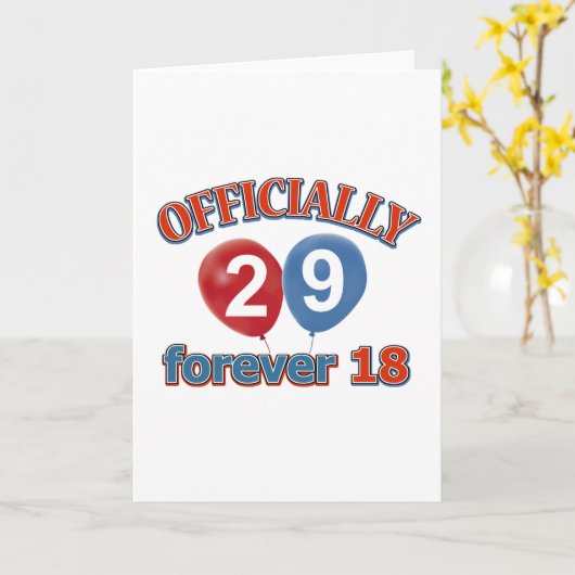 29e verjaardag design kaart (Gele Bloem)