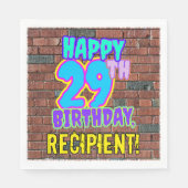 29e verjaardag ~ Fun, geïnspireerd door Urban Graf Servet (Voorkant)