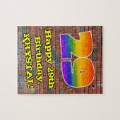 29e verjaardag: Fun Graffiti-geïnspireerde regenbo Legpuzzel (Horizontaal)