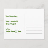 29e verjaardag: Fun Hearts-patroon, Regenboog 29 Briefkaart (Achterkant)