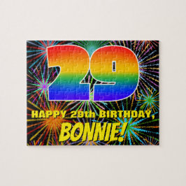 29e verjaardag: Fun, kleurrijk gevuurwerk Legpuzzel