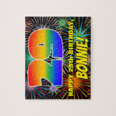 29e verjaardag: Fun, kleurrijk gevuurwerk Legpuzzel (Verticaal)