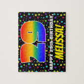 29e verjaardag — Fun, kleurrijk Star Field Pattern Legpuzzel (Verticaal)