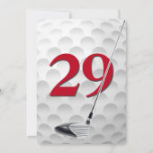 29e verjaardag golf thema feest kaart (Voorkant)