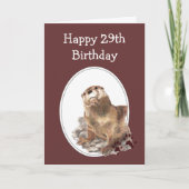 29e verjaardag Humor met de Waterverf van de ute o Kaart (Voorkant)