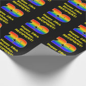 29e verjaardag: Leuke, kleurrijke regenboog geïnsp Cadeaupapier (Hoek)