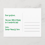 29e verjaardag: Leuke sterrenprint, Regenboog 29,  Briefkaart (Achterkant)