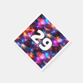 29e Verjaardag Neon Polygoon Abstract Servet (Hoek)
