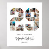 29e verjaardag nummer 29 aangepaste fotocollage poster (Voorkant)