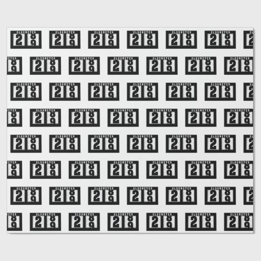 29e verjaardag Odometer Cadeaupapier (Vlak)