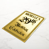 29e verjaardag Partij — Elegant Manuscript + de Na Folie Uitnodiging (Gedraaid)