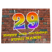 29e verjaardag: Plezier, op graffiti geïnspireerde Groot Cadeauzakje (Voorkant)