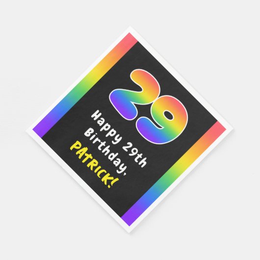 29e verjaardag: Regenboogspectrum # 29, Aangepaste Servet (Hoek)