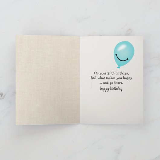 29e verjaardag Tabby Cat op stoel Kaart (Binnen)