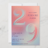 29e verjaardag uitnodiging (Voorkant)