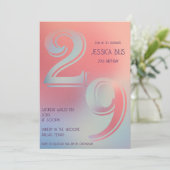 29e verjaardag uitnodiging (Staand voorkant)