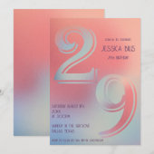 29e verjaardag uitnodiging (Voorkant / Achterkant)