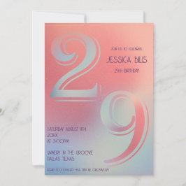 29e verjaardag uitnodiging