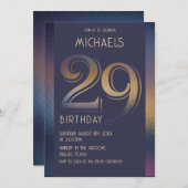 29e verjaardag uitnodiging (Voorkant / Achterkant)