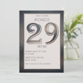 29e verjaardag uitnodiging (Staand voorkant)