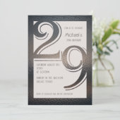 29e verjaardag uitnodiging (Staand voorkant)