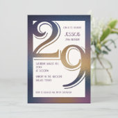 29e verjaardag uitnodiging (Staand voorkant)