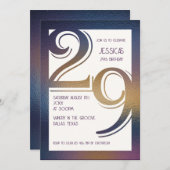 29e verjaardag uitnodiging (Voorkant / Achterkant)