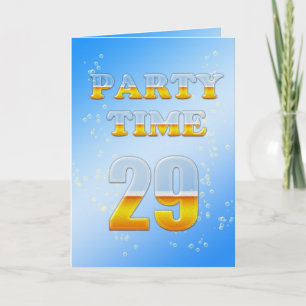 29e verjaardag uitnodiging met veel bier