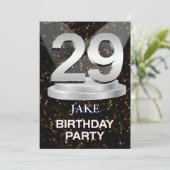 29e verjaardag Uitnodiging van de Partij van de Ge (Staand voorkant)