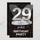 29e verjaardag Uitnodiging van de Partij van de Ge (Voorkant / Achterkant)