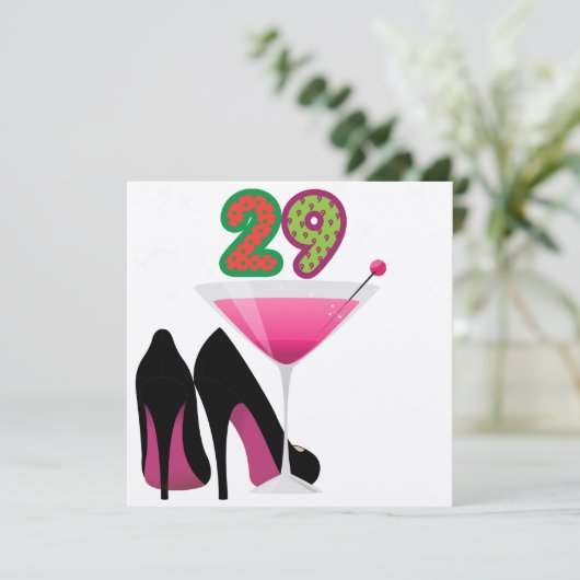 29e verjaardag uitnodiging van SRF (Staand voorkant)