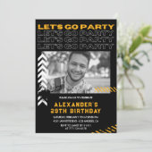 29e verjaardag uitnodigingen Mannen Fotospray verf (Staand voorkant)