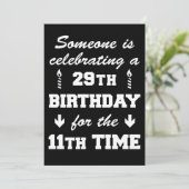29e verjaardag van de elfde keer dat 40e verjaarda kaart (Staand voorkant)