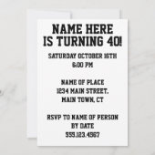 29e verjaardag van de elfde keer dat 40e verjaarda kaart (Achterkant)