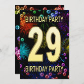 29e verjaardag van de uitnodigingen van het Vuurwe (Voorkant / Achterkant)