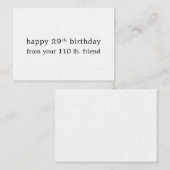 29e verjaardag van je 110e vriend notitiekaartje (Voorkant / Achterkant)
