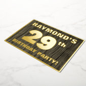 29e verjaardag: Vet, Faux-waterkorenpatroon Folie Uitnodiging (Gedraaid)