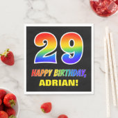 29e verjaardag: Vet, Vun, eenvoudig, regenboog 29 Servet (Insitu)