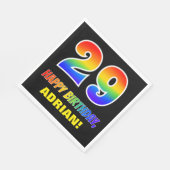 29e verjaardag: Vet, Vun, eenvoudig, regenboog 29 Servet (Hoek)