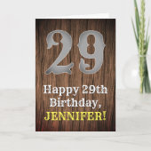 29e verjaardag: Western geïnspireerde kijk in het  Kaart (Voorkant)