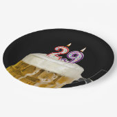 29e Verjaardagsbier op zwart Papier Bord (Gekanteld)