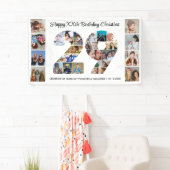 29e verjaardagsfeest Nummer 29 fotocollage Spandoek (Insitu)