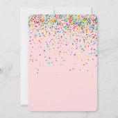 29e verjaardagsfeestje Confetti op roze Kaart (Achterkant)