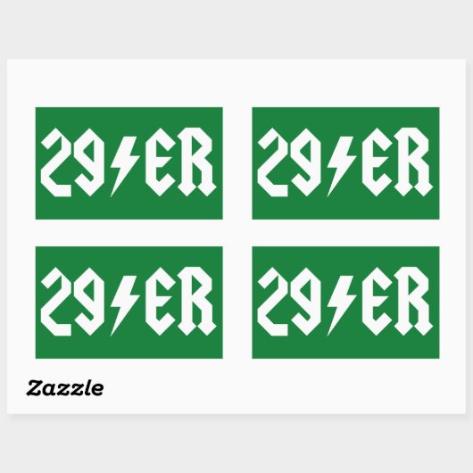 29er rechthoekige sticker (Vel)